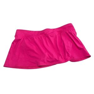 Lands' End size 8 Mini swim skirt w slit tummy control Bright Pink 360767